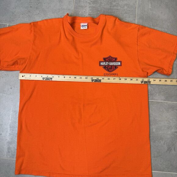 Harley-Davidson Cozumel Mexico Orange T-Shirt Men's XL Tee - Picture 4 of 7